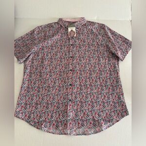 Berkley Jensen Floral Button Shirt Mens XL 4 way stretch